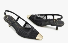 Kenneth Cole New York Women's Maxine Pump Size 7 Black Mesh