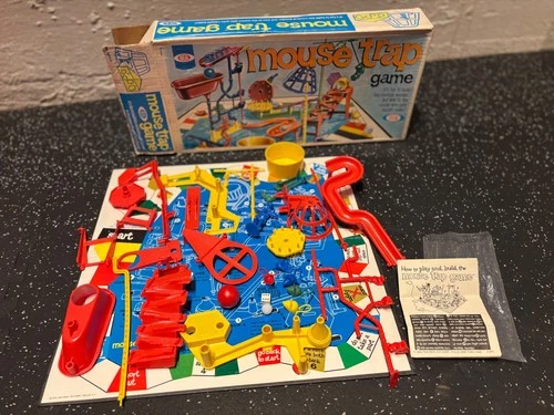 Vintage 1975 Ideal Mouse Trap Game Complete In Box 2601-3 *Nice!