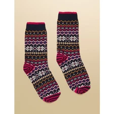 Joules Women's Lucille Navy Fairisle Socks - One Size UK 4-8 - BNWT