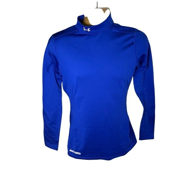 Under Armour ColdGear finto aderente manica lunga blu M
