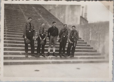 Photo, View of Five Young Boys in Uniform 1935, D/105
