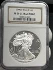 770. 2000-P American Silver Eagle PF69 UCAM NGC Brown Label