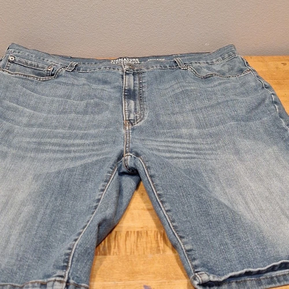 Levi Strauss Jorts Athletic Fit Size 42 Wide Leg Denim Shorts western blue