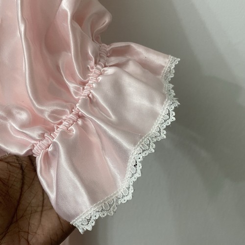 Pink Satin Midi Dress – Y2K Party Cocktail Slip Fairycore Glam Sz M - Picture 9 of 12