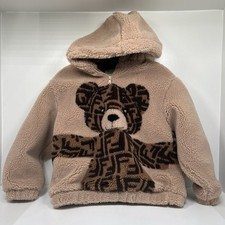 Fendi Kids Sherpa Bear Hoodie Size 12 - 150 EU