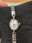 Timex vintage womans Watch 17mm Silver Tone Expansion Band Oval Dial Manual Wind