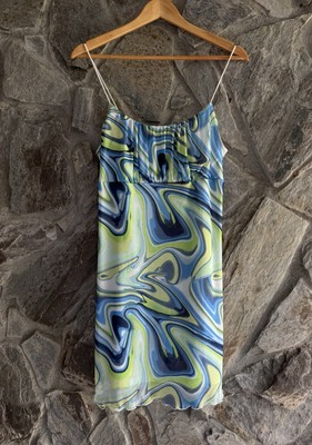 Women's Rue+ Sun Mini Dress Sz 1X Aqua Lime