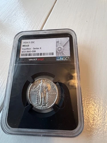 1924-D Walking Liberty Quarter NGC MS63 Vaultbox