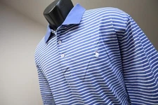 Polo Golf Ralph Lauren Shirt Pima Polo Striped Short Sleeve Mens Size Large