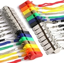 SANNIX 28 Pack Whistle, Coach Whistle with Lanyard Sports Whistles Loud Crisp