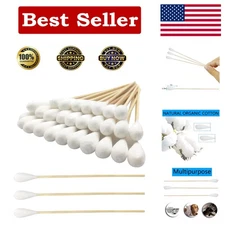 Versatile 6-Inch Cotton Swabs for Pets, Crafts, and Cleaning Needs - 600 Count