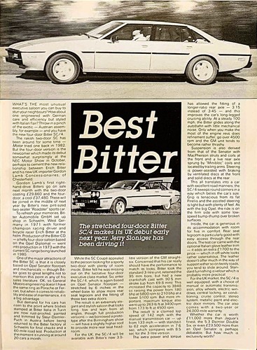 MOTOR MAGAZINE 15-DEC-84 - Bitter SC/4, Rover SD1 3500 VDP EFi, Mercedes W124 - Picture 11 of 15