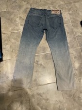 True Religion Jeans Geno Men's SZ 34 Bobby Big T World Tour Made In USA Distress