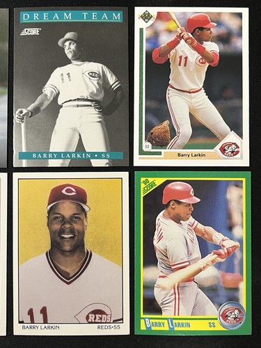 6 Card Baseball Lot Barry Larkin Cincinnati Reds All Star , Dream Team & More - Picture 3 of 6