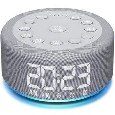 Sound Machine Alarm Clock Brown Noise White Noise Machine Night Light with Du...