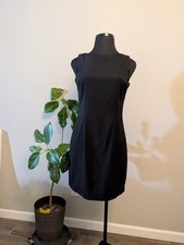 AB Studio Little Black Dress Simple Sexy Sleeveless Pencil Size 16