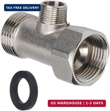 Bidet T Adapter, 7/8" x 7/8" x 3/8" T Valve Adapter for Bidet, 3 Way Tee Connect