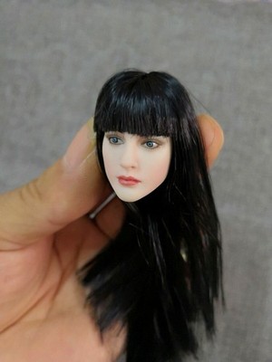 1/6 Female Head Carved Straight Bangs Pale Head Sculpt For 12''Ph TBL HOT JO Body