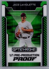 Jace Laviolette 2025 Leaf Optichrome Baseball 1/1 Pre Production Proof