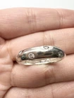 Vintage 925 Sterling Silver Band Ring C Z Size 6