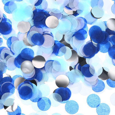 White Blue Confetti round Tissue Paper Table Confetti Dots for Wedding Birthday 