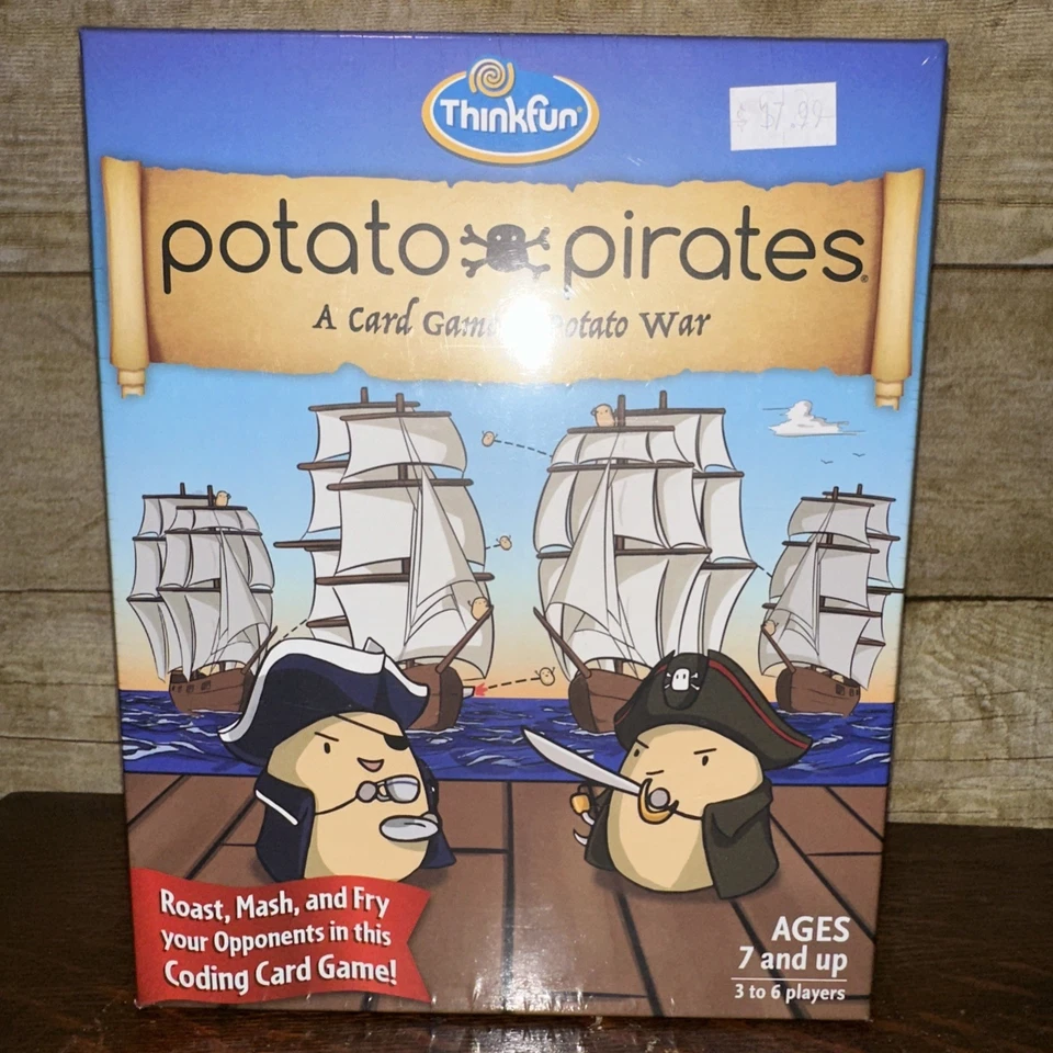 New Potato Pirates A Card Game of Potato War Thinkfun Age 7+ Sealed - Image 2 of 4