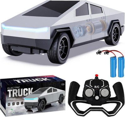 1:24 Scale RC Truck Remote Control Cyber Car EV Style LED Lights Rechargeable