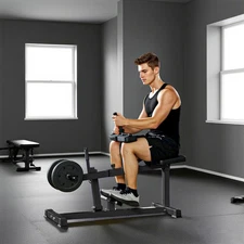 Seated Calf Raise Thighs Lower Leg Exercise Machine for Home Gym, Black