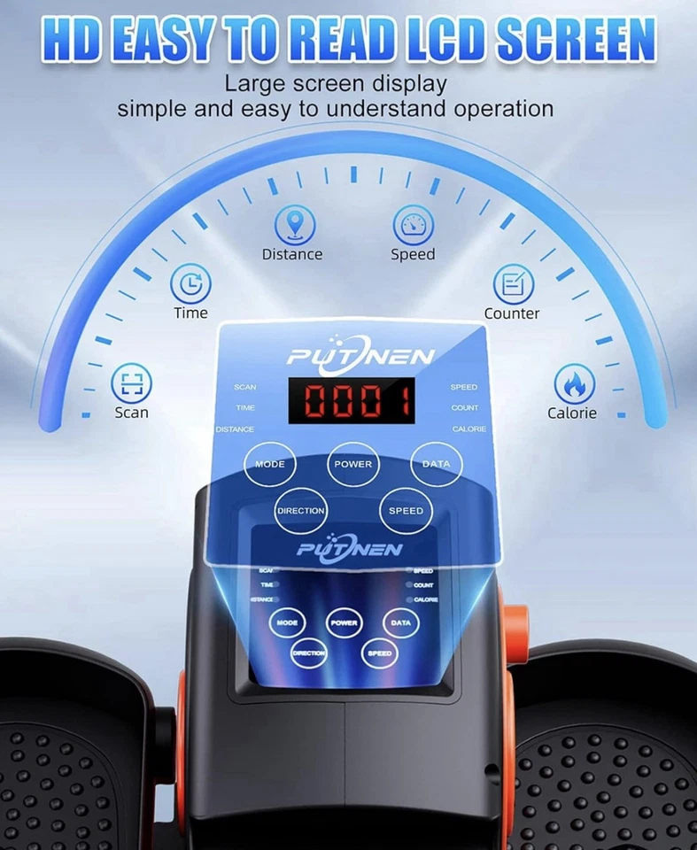 Elliptical Under Desk Elliptical Machine Electric Ellipse Leg Exerciser Quiet - Image 4 of 4