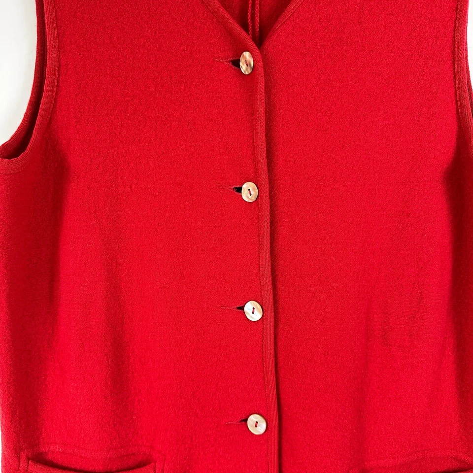 Vintage Geiger 100% Wool Vest Mens 42 Austria 5-Button Melrose Pockets Grandpa - Image 4 of 4