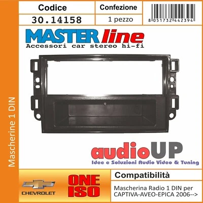 Mascherina Autoradio 1 DIN Avec Rangement Chevrolet Aveo 2006>2011 - Photo 1/2