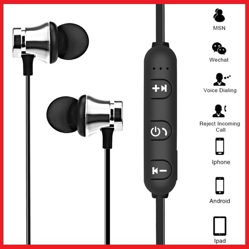 AURICOLARI BLUETOOTH CUFFIE MAGNETICHE SPORTIVE WIRELESS STEREO XT-6  FITNESS | eBay