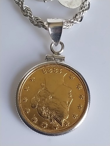 Silver Plated Necklace With 1883 Liberty V Rackeeter Nickel No Cents Genuine... - Picture 4 of 16