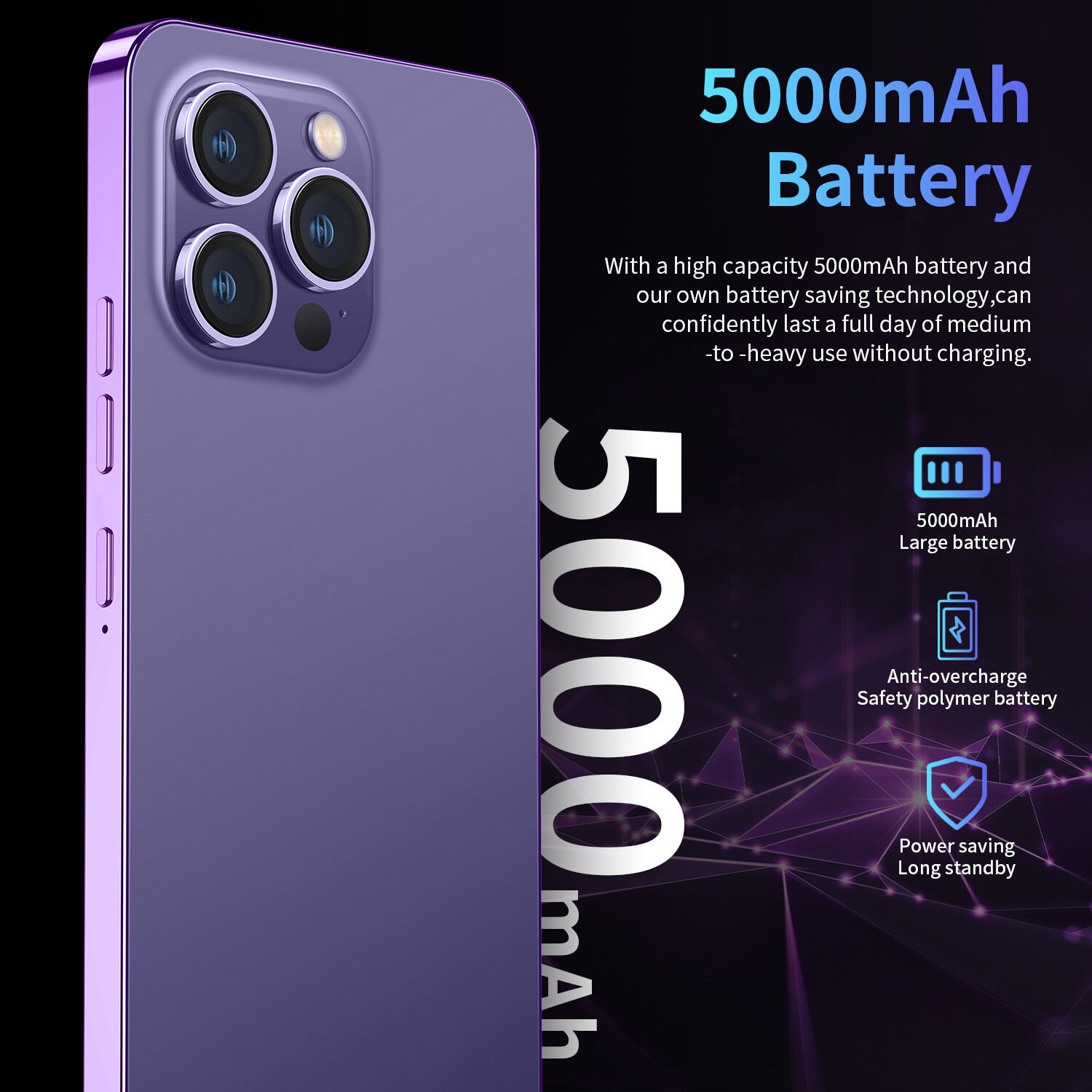 Android Smartphone G15 Pro Max with 128GB Storage and 4GB RAM, Dual SIM Unlocked, 5000mAh Battery - Image 5
