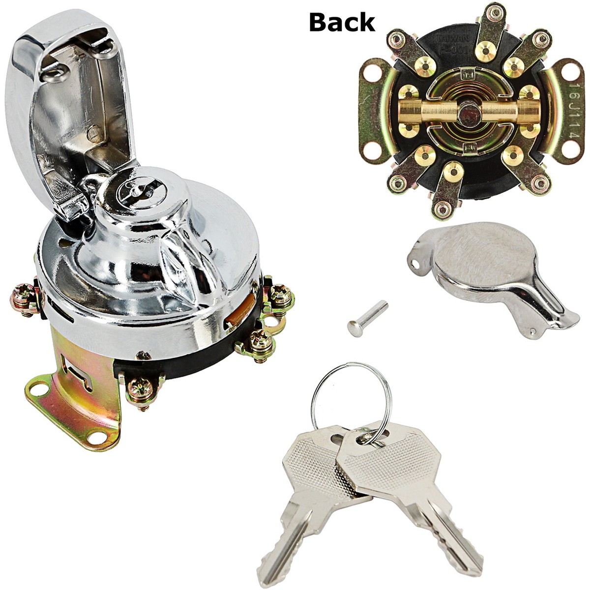 【  Espiritu customceu  】 6 Terminal Ignition Switch for 73-Up Harley Shovelhead