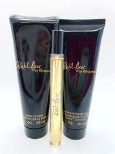 3 pc Rihanna Reb'l Fleur Rollerball .2 oz Shower Gel Body Lotion 3 oz ea NWOB