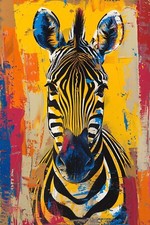 ZEBRA ANIMAL CANVAS PICTURE PRINT WALL ART