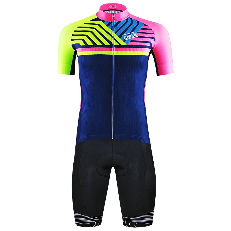 Мужская велосипедная одежда CHEJI велосипедная майка и мягкие (комбинезон) шорты велосипедный комплект - Изображение 3 из 4