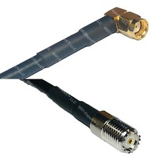 RFC195 RP-SMA MALE ANGLE to MINI UHF FEMALE Coax RF Cable USA-Ship Lot