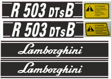 KIT ADESIVI DECALCOMANIE LAMBORGHINI  R 503 DT s B PER TRATTORI AGRICOLI GOMMATI