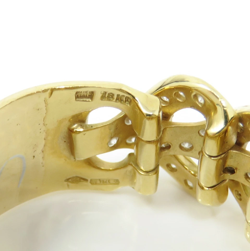 Anillo NYJEWEL Versace Oro Amarillo 18k Diamante 2ct Banda Ancha 12mm Foto 4 de 4