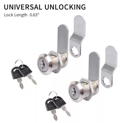 Cabinet Cam Lock Keyed Alike Tool Box Lock 5/8" Cylinder For Truck Pickup - Picture 1 of 7