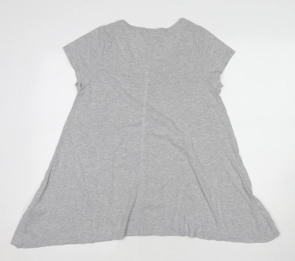 New Look Womens Grey Cotton Blend T-Shirt Size 14 - Love Is Blind - Image 2 of 4