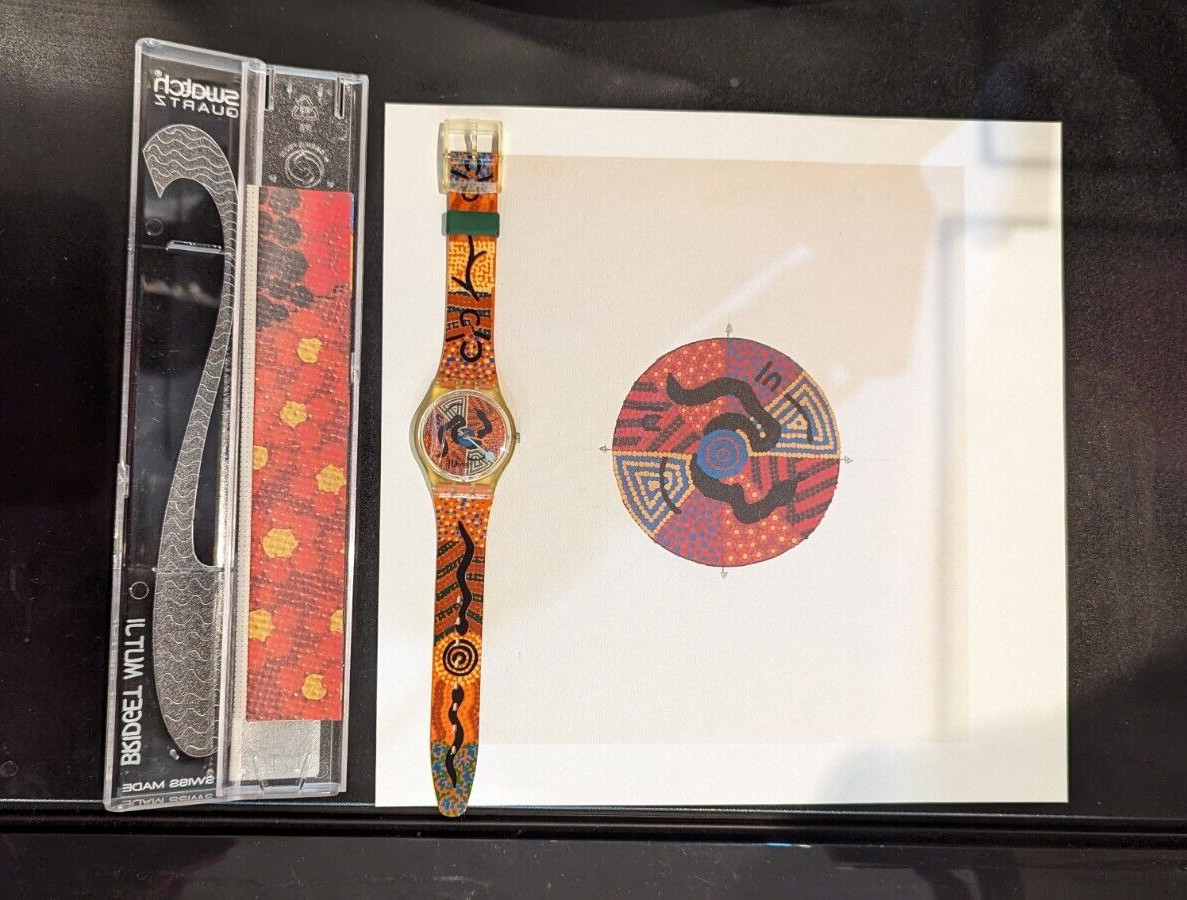 Montre Swatch GJ116 Bridget Mutji une édition collector NOS pour passionnés d'art