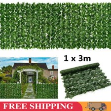 9M Artificial Hedge Ivy Leaf Garden Fence Roll Privacy Screen Balcony Cover UK