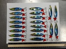 Lot of 20 Flash Spoons 1/2 oz. - Electric Sardine - Salwater/Freshwater - 3"