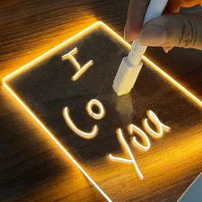 Note Board Creative Led Night Light USB Message Board Holiday Light with Pen Gif