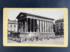 France, Nîmes, Maison Carrée, vintage CDV albumen print Vintage cdv albumen prin