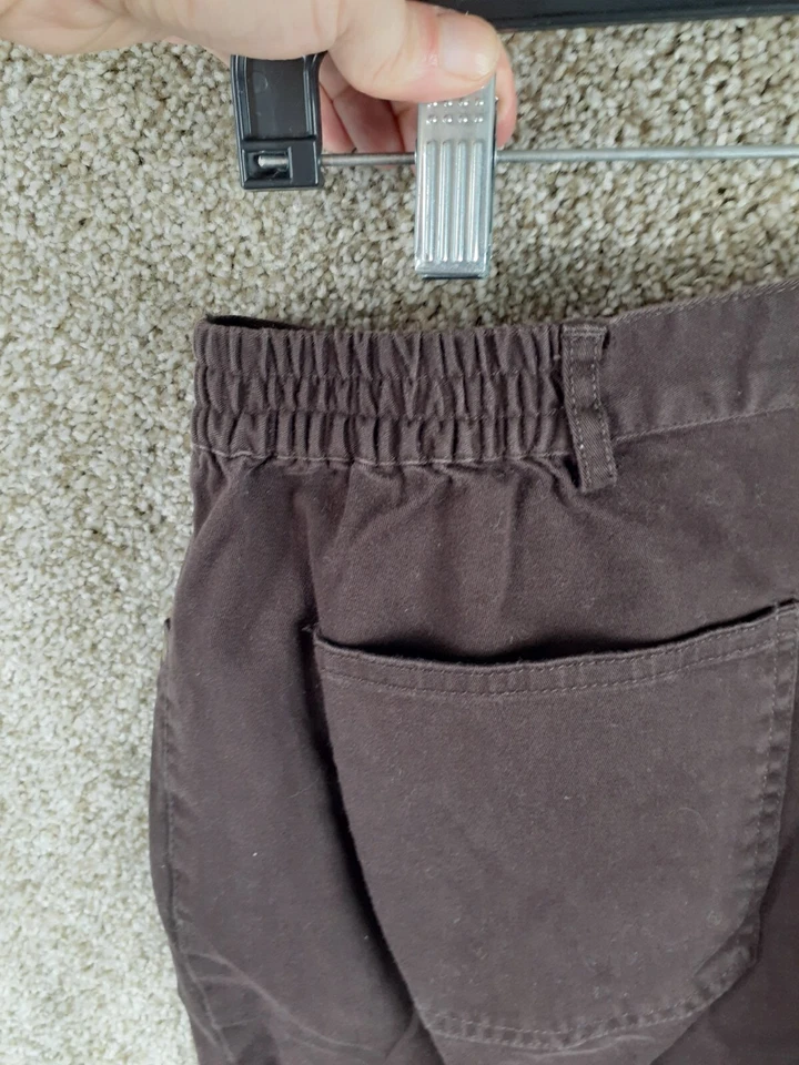 Ruby Rd Chino Pant Womens 12 Dark Brown Mid Rise Straight Elastic Inlet Casual - Image 3 of 4