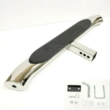 Guard 36" Length Curved For 2" Receiver Truck Chrome Steel Tow Hitch Step Bar
